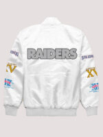 NFL Las Vegas Raiders White Satin Jacket