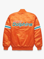 NFL Miami Dolphins Orange Satin Jacket