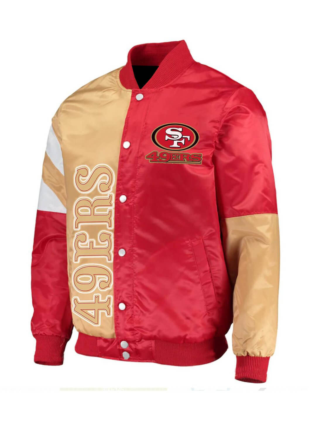 NFL Multicolor San Francisco 49ers Satin Jacket (1) NFL Multicolor San Francisco 49ers Satin Jacket