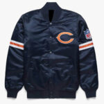 NFL Navy Chicago Bears Satin Jacket
