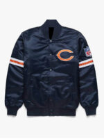 NFL Navy Chicago Bears Satin Jacket