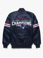 NFL Navy New England Patriots Satin Jacket