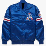 NFL New England Patriots Blue Satin Jacket