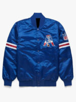 NFL New England Patriots Blue Satin Jacket