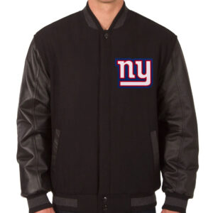 NFL New York Giants Black Varsity Jacket