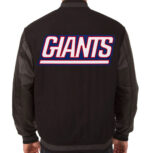 NFL New York Giants Black Varsity Jacket