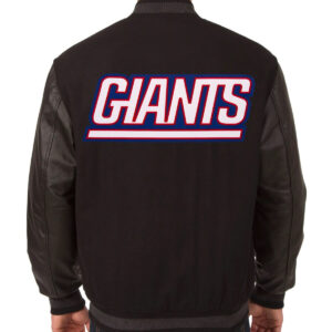 NFL New York Giants Black Varsity Jacket
