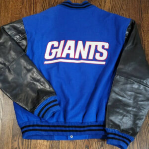 NFL New York Giants Blue And Black Varsity Jacket