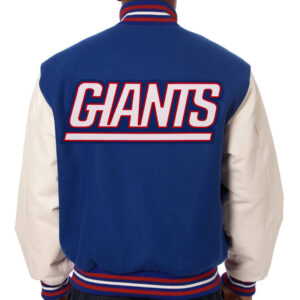 NFL New York Giants Blue And Cream Varsity Jacket