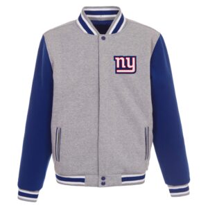 NFL New York Giants Blue And Gray Wool Jacket