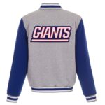 NFL New York Giants Blue And Gray Wool Jacket