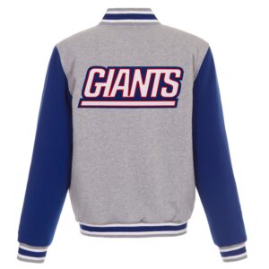 NFL New York Giants Blue And Gray Wool Jacket