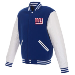 NFL New York Giants Blue And White Varsity Jacket
