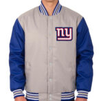 NFL New York Giants Gray And Blue Textile Jacket