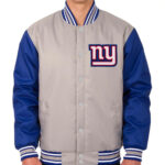 NFL New York Giants Gray And Blue Textile Jacket