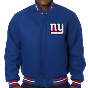 NFL New York Giants Royal Blue Wool Jacket