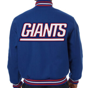 NFL New York Giants Royal Blue Wool Jacket