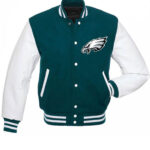 NFL Philadelphia Eagles Blue And White Varsity Jacket