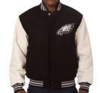 NFL Philadelphia Eagles Brown And Cream Varsity Jacket