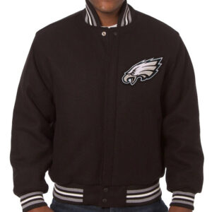 NFL Philadelphia Eagles Brown Wool Jacket