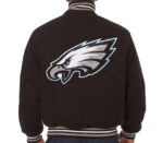 NFL Philadelphia Eagles Brown Wool Jacket