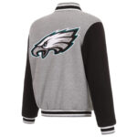 NFL Philadelphia Eagles Gray And Black Varsity Jacket
