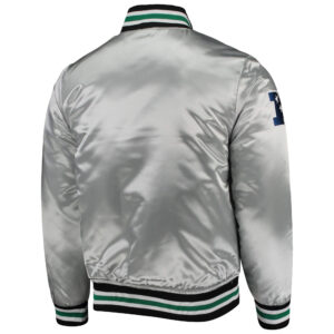 NFL Philadelphia Eagles Silver Satin Jacket