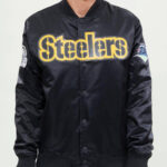 NFL Pittsburgh Steelers Black Satin Jacket