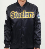 NFL Pittsburgh Steelers Black Satin Jacket