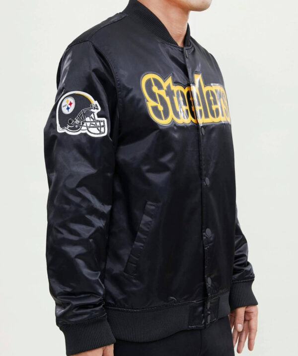 NFL Pittsburgh Steelers Black Satin Jacket
