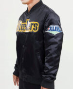 NFL Pittsburgh Steelers Black Satin Jacket