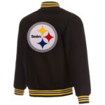 NFL Pittsburgh Steelers Black Wool Jacket