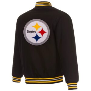 NFL Pittsburgh Steelers Black Wool Jacket