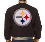 NFL Pittsburgh Steelers Brown Wool Jacket