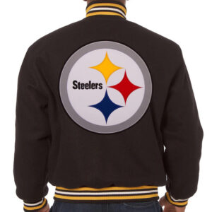 NFL Pittsburgh Steelers Brown Wool Jacket