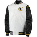 NFL Pittsburgh Steelers White And Black Satin Jacket