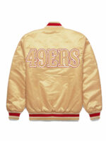 NFL San Francisco 49ers Caramel Satin Jacket
