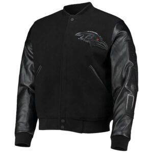 NFL Team Baltimore Ravens Black Varsity Jacket