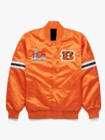 NFL Team Cincinnati Bengals Orange Satin Jacket