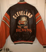 NFL Team Cleveland Browns Football Leather Jacket