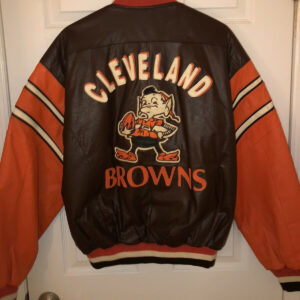 NFL Team Cleveland Browns Football Leather Jacket