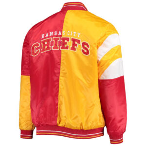 NFL Team Kansas City Chiefs Tricolor Satin Jacket