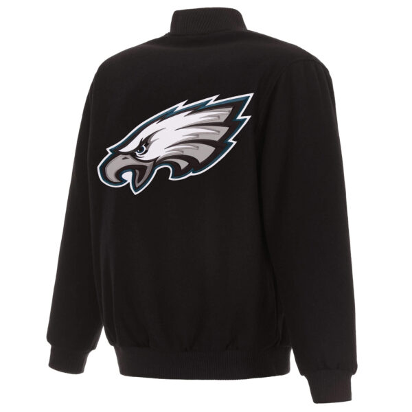 NFL Team Philadelphia Eagles Black Wool Jacket