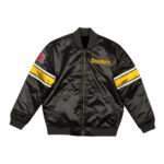 NFL Team Pittsburgh Steelers Black Satin Jacket