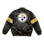 NFL Team Pittsburgh Steelers Black Satin Jacket