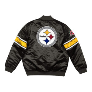 NFL Team Pittsburgh Steelers Black Satin Jacket