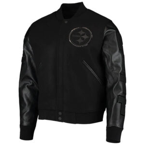 NFL Team Pittsburgh Steelers Black Varsity Jacket