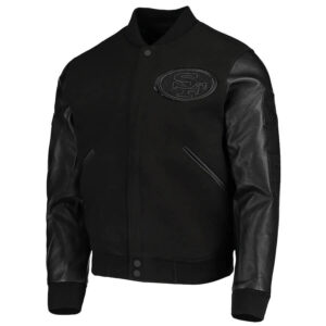 NFL Team San Francisco 49ers Black Varsity Jacket