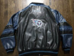 NFL Tennessee Titans Black And Blue Leather Jacket