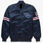 NFL Tennessee Titans Navy Blue Satin Jacket